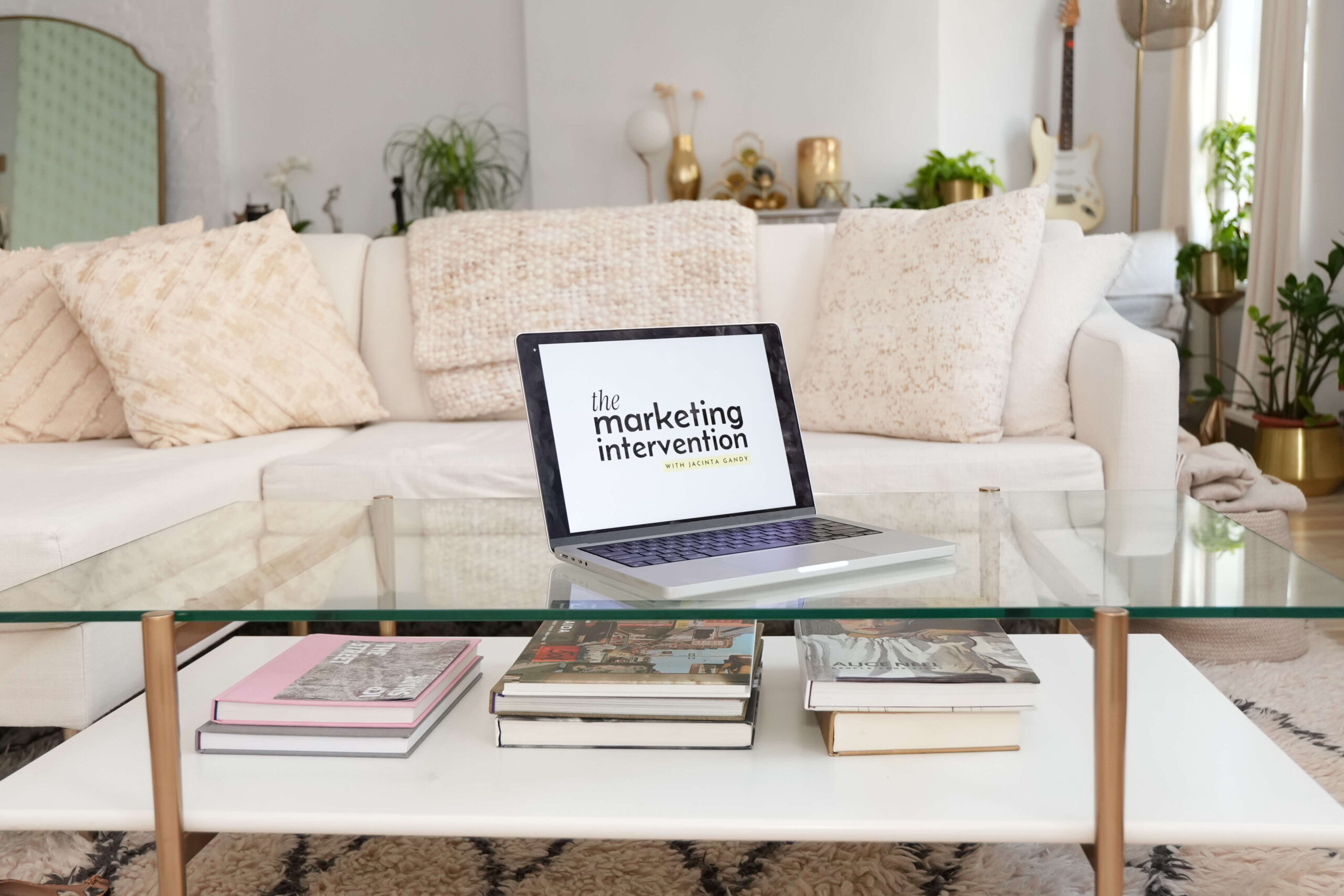 marketing-intervention-podcast-branding-on-laptop